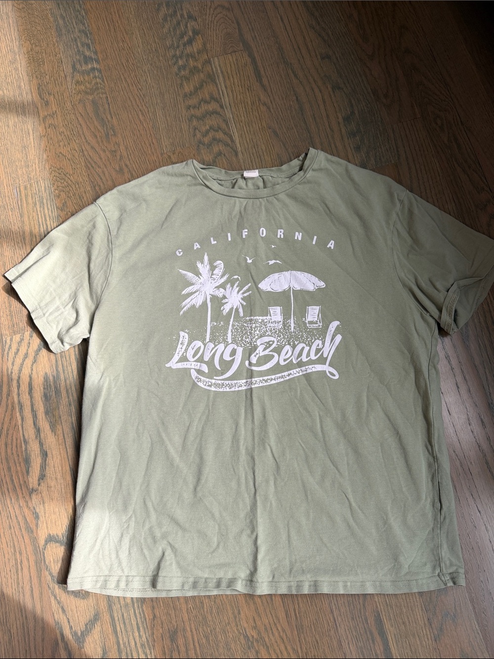 Long Beach Graphic Tee - Olive Green